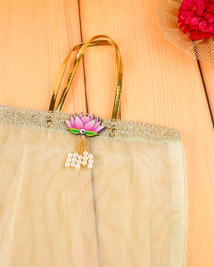 Tissue Bag with Lotus - 10 inch - WBG2131