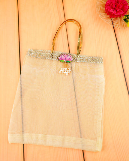 Tissue Bag with Lotus - 10 inch - WBG2131