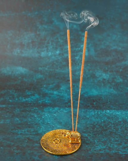 Elephant Agarvathi Stand - Gold Finish - WBG2133-1