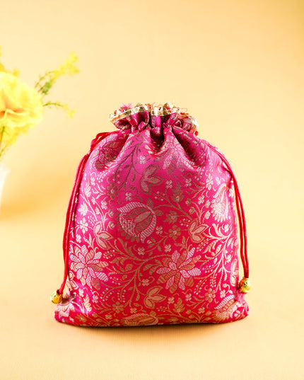 Brocade String Bag - 9x7 inch - WBG2137