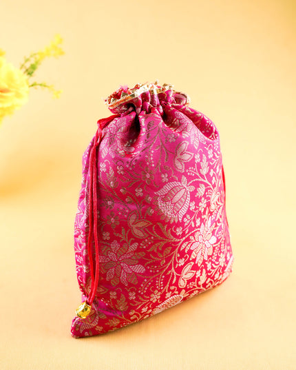 Brocade String Bag - 9x7 inch - WBG2137