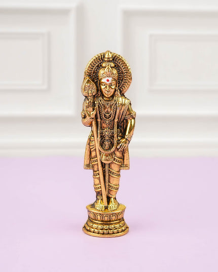 Murthi - Murugan with Vel - Gold Antique - WBG2142-4
