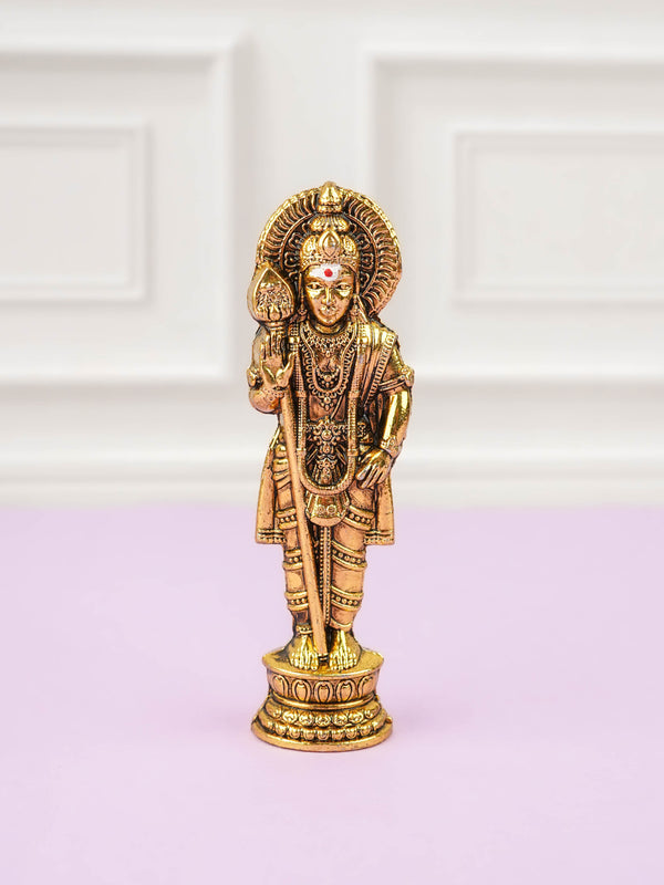 Murthi - Murugan with Vel - Gold Antique - WBG2142-4