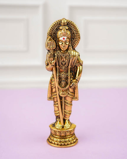 Murthi - Murugan with Vel - Gold Antique - WBG2142-4