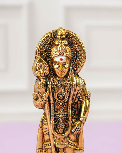 Murthi - Murugan with Vel - Gold Antique - WBG2142-4