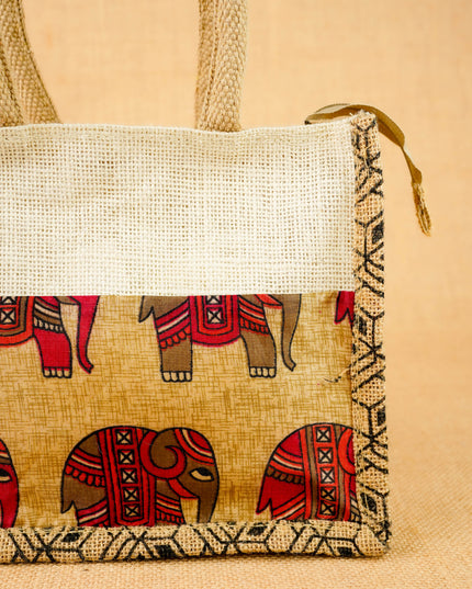 Printed Jute Bag - 10x8 inch - WBG2143