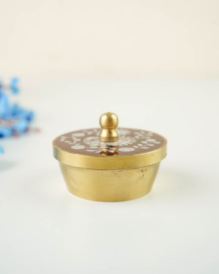 Brass Kumkum Dibbi - Annapakshi - WBG2150-1