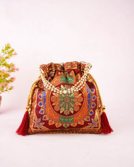 Designer Potli Bag - 10x9 inch - WBG2155
