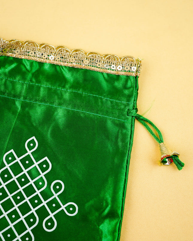 Kolam Printed String Bag - WBG2174