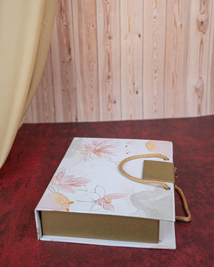 Deepavali: Gift Box with Metal Box, Flower Diya & Lotus Ganesha Thoran - WDC0013