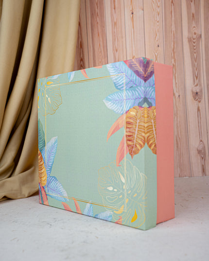 Deepavali: Gift Box with Brass Coffee Dabara Set and Kerala Diya - WDC0014