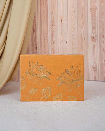 Deepavali: Box with Metal Box, Floral Coaster, Ganesha Idol with Tree - WDC0017