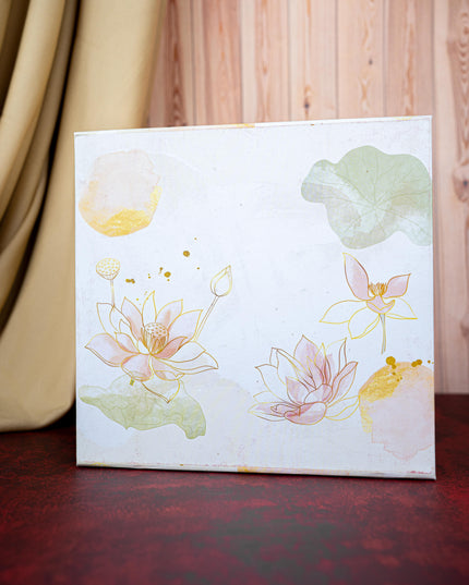 Deepavali: Box with Meenakari Poori Box, Thoran & Plate - WDC0020