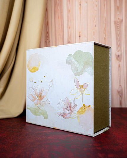 Deepavali: Box with Meenakari Poori Box, Thoran & Plate - WDC0020