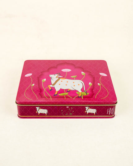 Deepavali: Trousseau Packing Tray with Pichwai Box & Dry Fruit - WDC0035