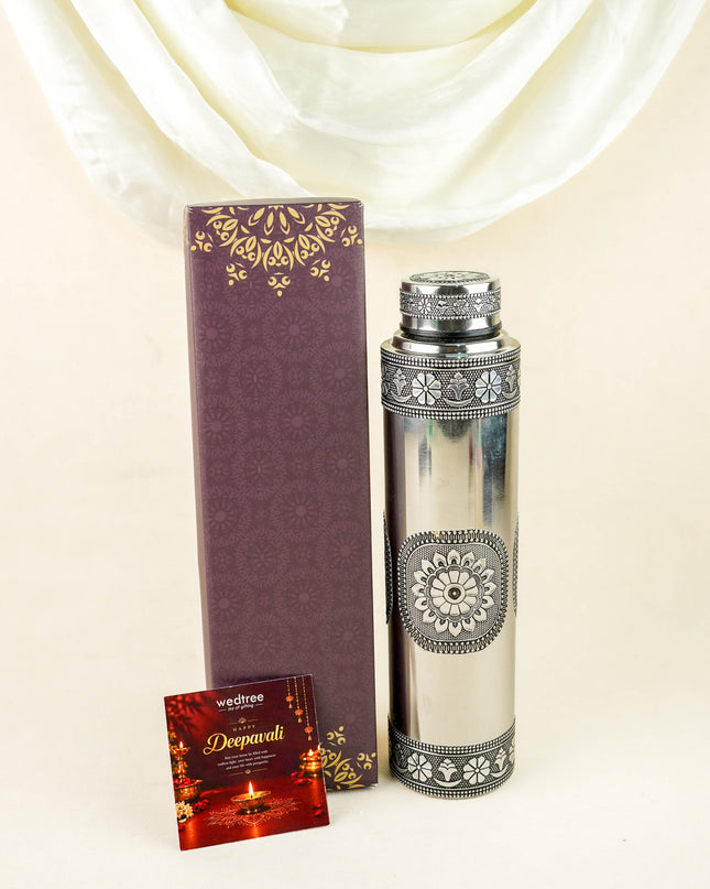 Deepavali: Box with Oxidized Water Bottle - WDC0036