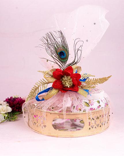Navratri Combo: Metal Tray Set with Trousseau Packing - WGC0075
