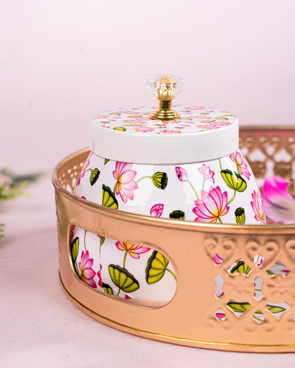 Navratri Combo: Metal Tray Set with Trousseau Packing - WGC0075