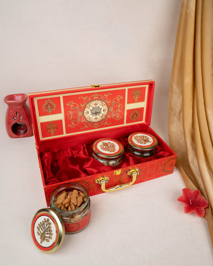 Deepavali: Dry Fruit Box with Dry Fruits - Pack of 3 - WGC0076