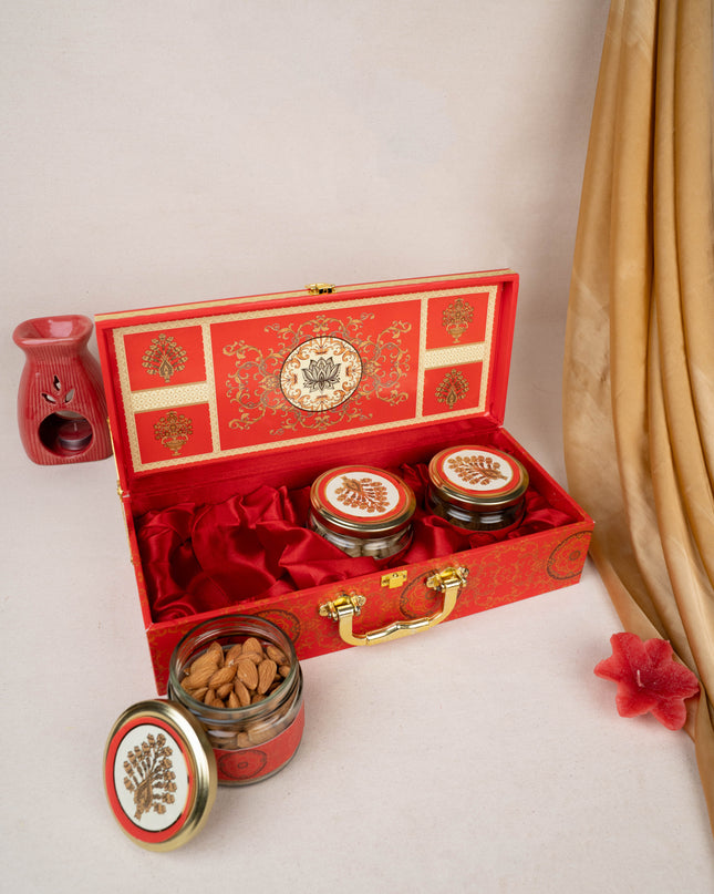 Deepavali: Dry Fruit Box with Dry Fruits - Pack of 3 - WGC0076