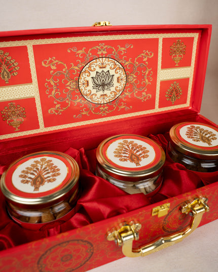 Deepavali: Dry Fruit Box with Dry Fruits - Pack of 3 - WGC0076