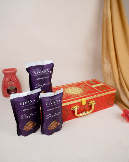 Deepavali: Dry Fruit Box with Dry Fruits - Pack of 3 - WGC0076