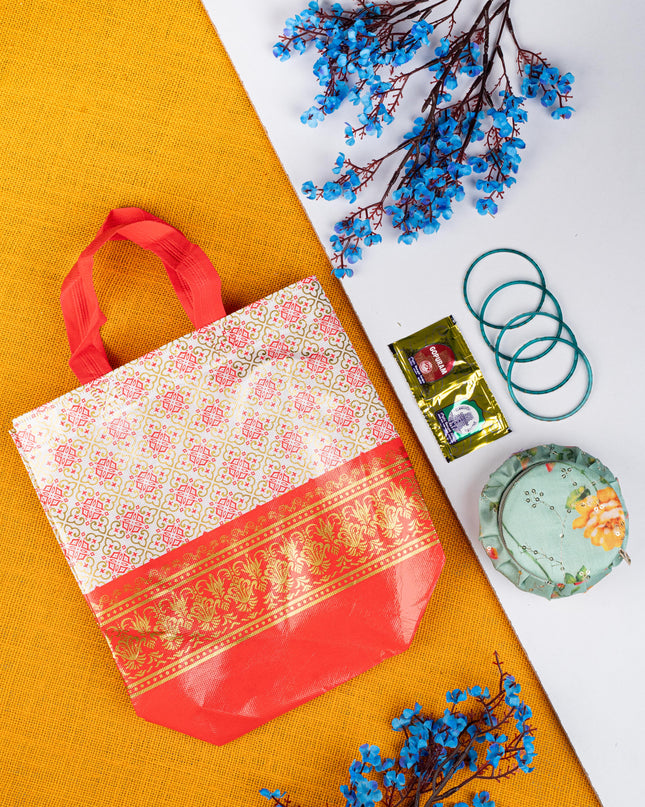 Navratri Combo: Non-Woven Bag with Bangle Box & Haldi kumkum Bangles - WGC0081