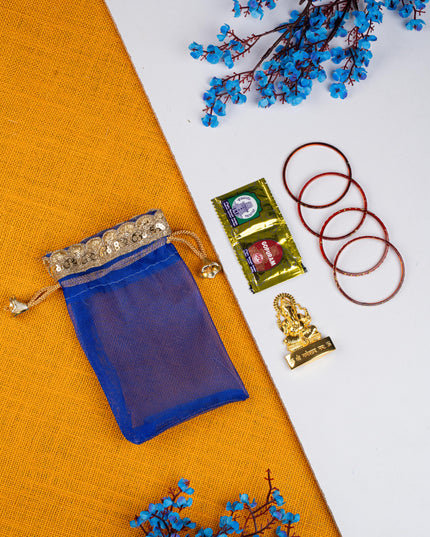 Navratri Combo: String Bag, Murti Ganesha with Manjal Kumkum Bangles - WGC0083