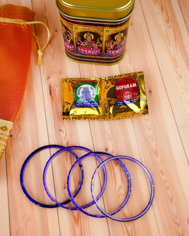 Combo - Ashtalakshmi Tin, Bangles with String Bag - WGC0093