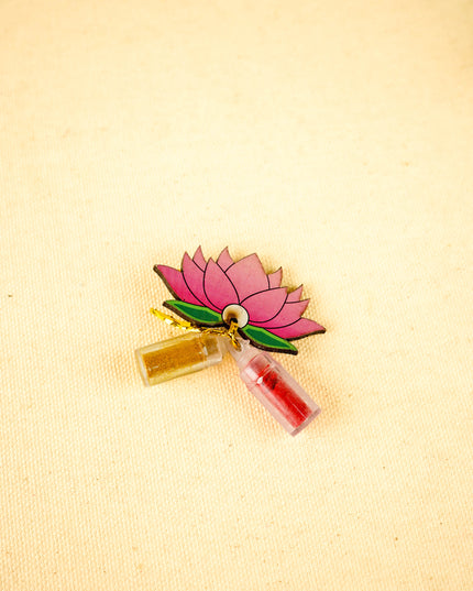 Combo - Kubera Diya, Lotus Haldi with String Bag - WGC0094
