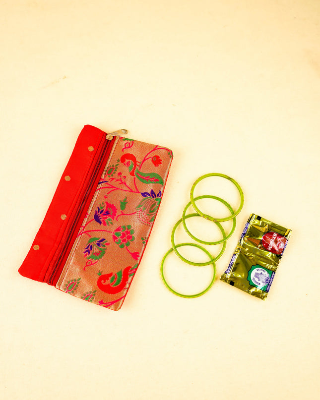 Combo - Paithani Purse with Bangles Set - WGC0095
