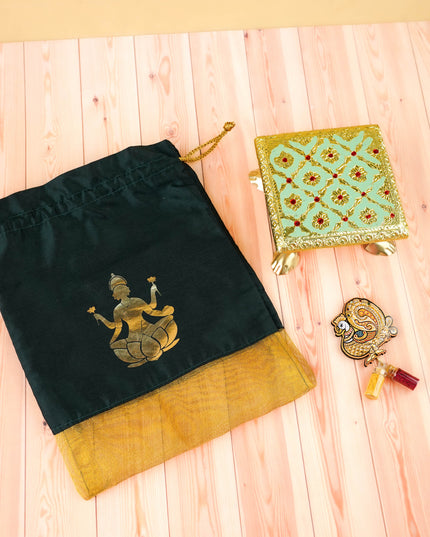 Combo - Meenakari Manai, Annapakshi Haldi with Lakshmi String Bag - WGC0096