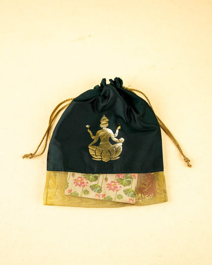 Combo - Pichwai Manai, Amman Face Haldi Kumkum with Lakshmi String Bag - WGC0096