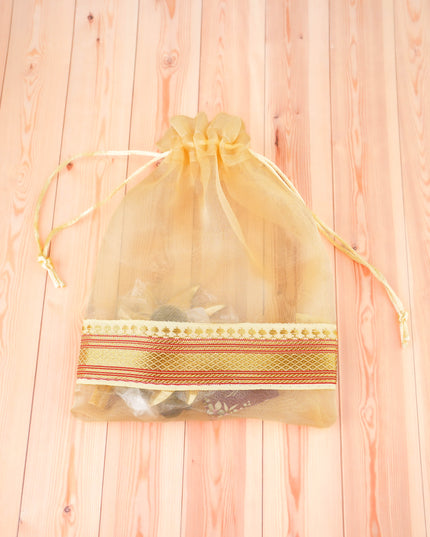 Combo: Diya, Elephant Haldi Kumkum with String Bag - WGC0097