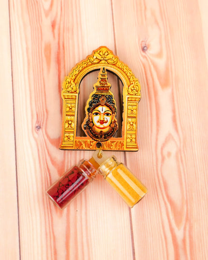 Combo: Oxidized Plate, Annapakshi Haldi with Bag - WGC0098