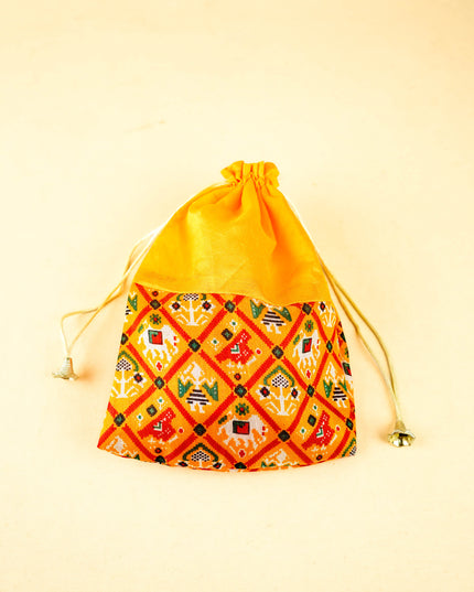 Combo: Bangle Box, Bangles with Patola String Bag - WGC0099