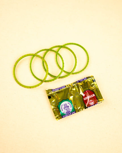 Combo: Bangle Box, Bangles with Patola String Bag - WGC0099