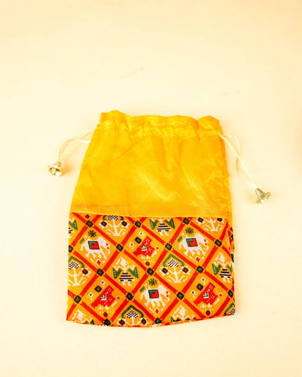 Combo: Bangle Box, Bangles with Patola String Bag - WGC0099