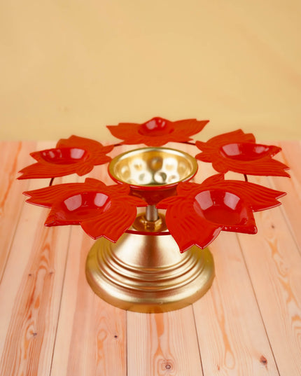 Combo: Hamper Box with Metal Urli Diya and Pichwai Fridge Magnet - WGC0106