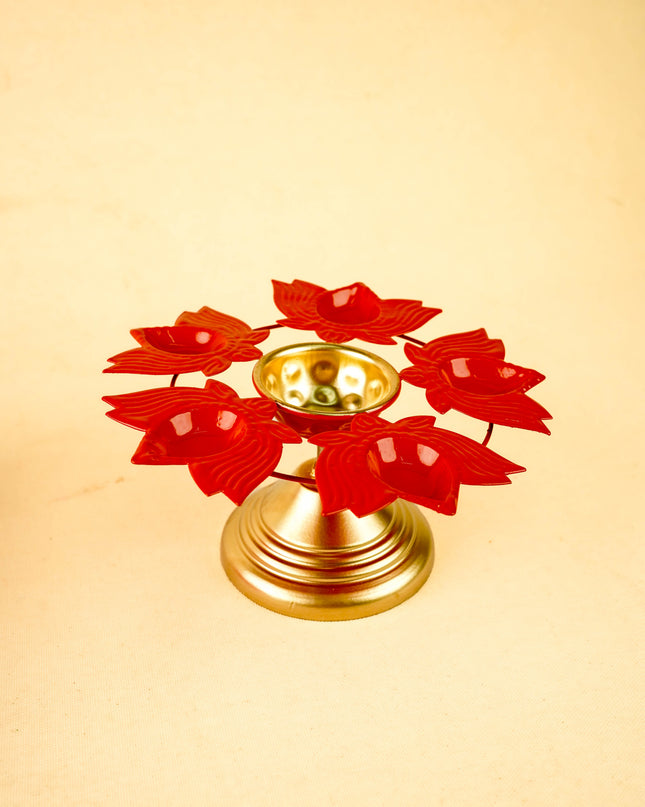 Combo: Hamper Box with Metal Urli Diya and Pichwai Fridge Magnet - WGC0106