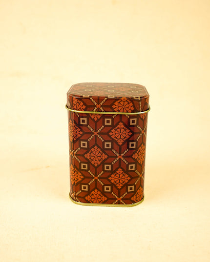 Combo: Brown Tin, Lakshmi Haldi Kumkum, String Bag with Set of 5 Cones - WGC0109