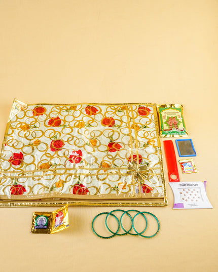 Combo: Saree Cover with Manjal Kumkum Set - WGC0111