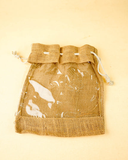 Combo: Jute Bag with Gayatri Mantra Shloka Card & Lakshmi Murti - WGC0112