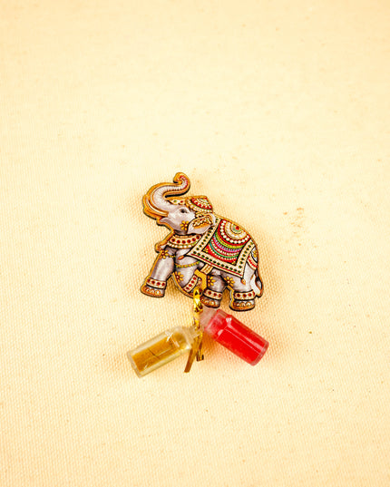 Combo: Digital Printed Handbag with Elephant Thoran & Elephant Haldi Kumkum - WGC0113