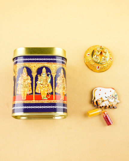 Combo: Dasavatharam Tin with Pichwai Haldi Kumkum & Tirupathi Balaji Paduka - WGC0114