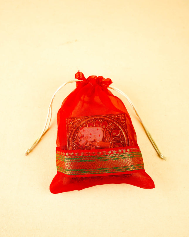 Combo: String Bag, Peacock Dry Fruit Box & Cow Haldi Kumkum - WGC0116