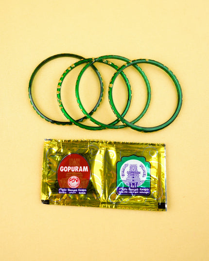 Combo: Rangoli Jute with Peacock Manai & Bangle Manjal Kumkum - WGC0151
