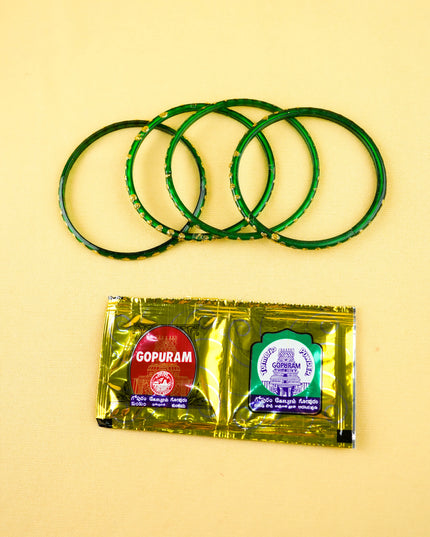 Combo: Jacquard Sling Bag with Bangle Manjal Kumkum - WGC0153
