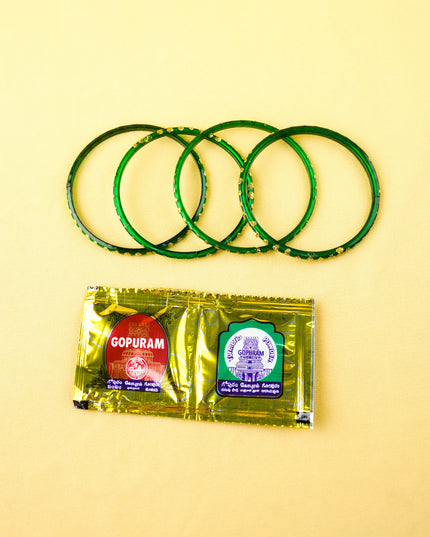 Combo: Banarasi Jute Bag with Plate & Bangle Haldi Kumkum - WGC0157