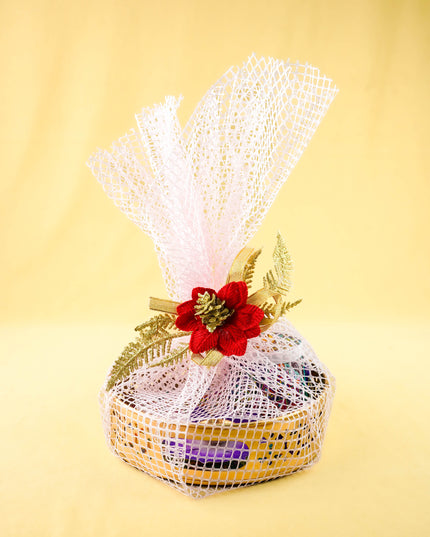 Combo: Tray with Peacock Tray, Jar, Diya with Trousse Packing - WGC0158